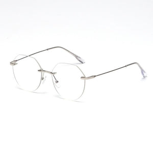 True silver stylish unisex blue light blocking eyeglasses