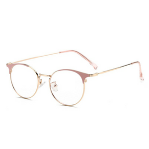 Rosa pink/gold stylish unisex blue light blocking eyeglasses