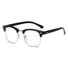 Load image into Gallery viewer, Ruby B black/silver stylish unisex blue light blocking eyeglasses
